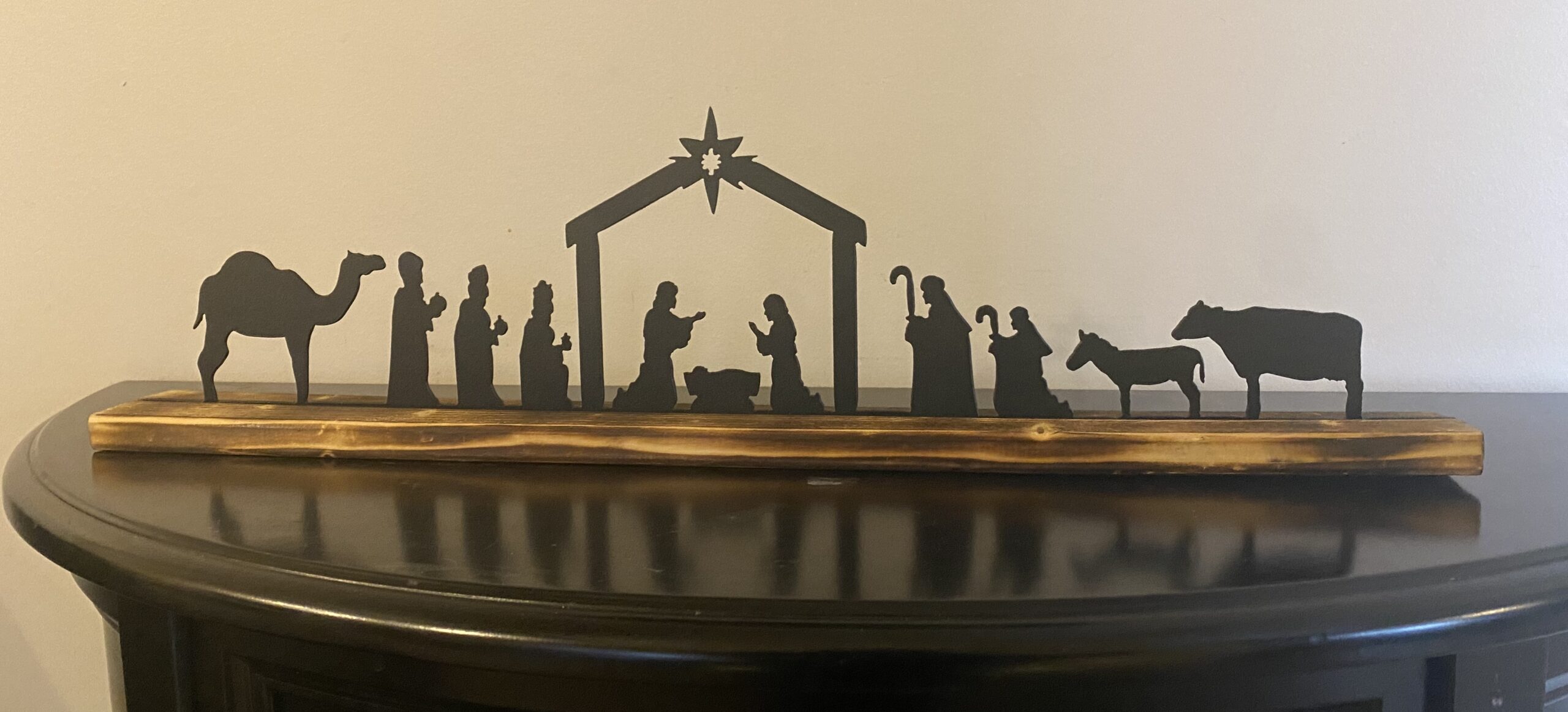 Nativity Stand Nativity Scene Mantel Stand | Modern Grey Displays