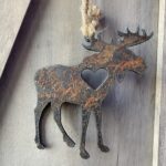 Rustic Moose Ornament
