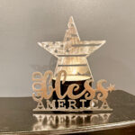 God Bless America Star Candle Holder