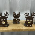 Rusted Reindeer Votive Set