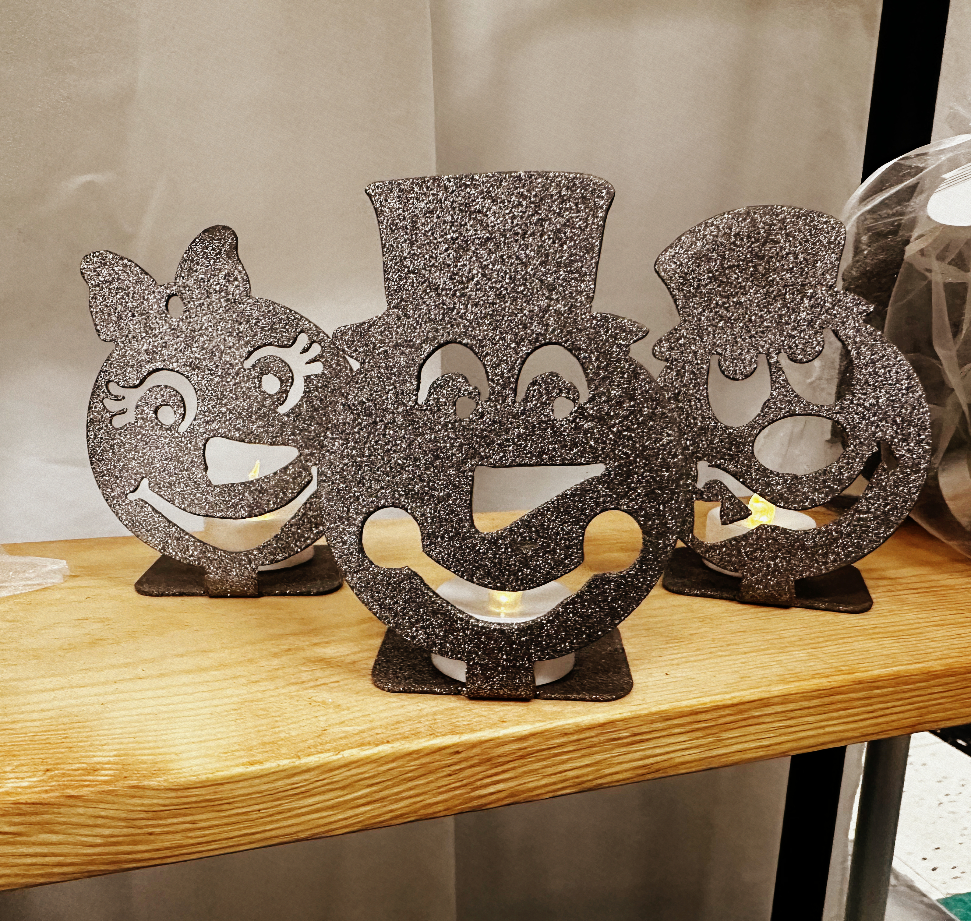 Sparkling Snowmen Votive Set